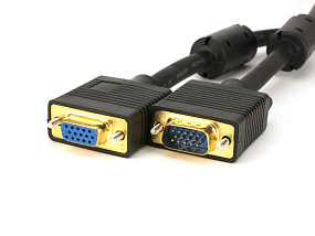 Кабель VGA (мама) - VGA (папа) (мониторный 1м) 