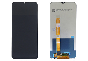 Дисплей для телефона OPPO A15/A15s (CPH2185/CPH2179) в сборе с тачскрином Черный - Оригинал