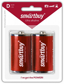 Батарейка SmartBuy LR20 2BL тип D 1шт