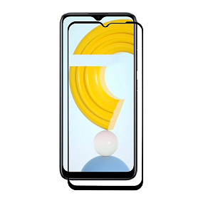 Защитное стекло Realme C20/C11(2021)/C25/C25s/C30/C31/C35/C33 2.5D/3D черное